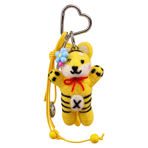Marigold the Tiger – Colgante de fieltro para bolso