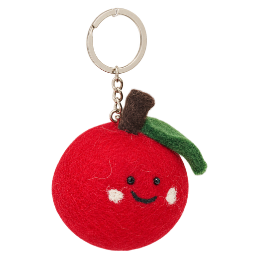Cheery Apple – Llavero de manzana de fieltro