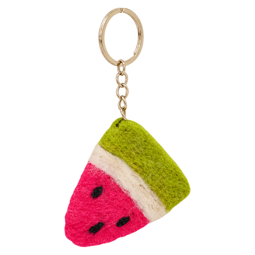 Watermelon Wedge – Vilten watermeloensleutelhanger