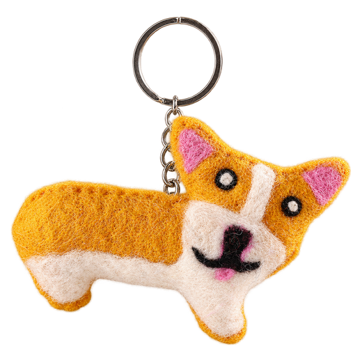 Crumpet the Corgi – Portachiavi corgi in feltro