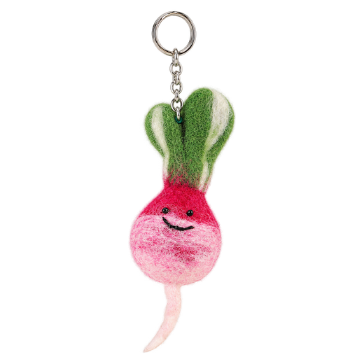 Blush Radish – Portachiavi ravanello in feltro