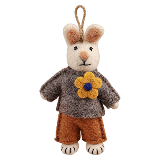 Buttonhole Bunny in Grey