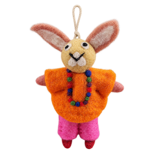 Poncho Bunny in Orange