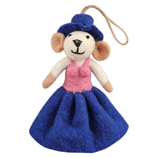 Lady Bluebell Mouse – Souris décorative en feutre