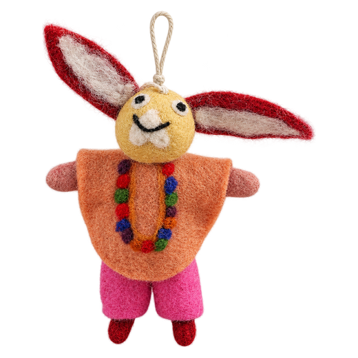 Poncho Bunny in Terracotta