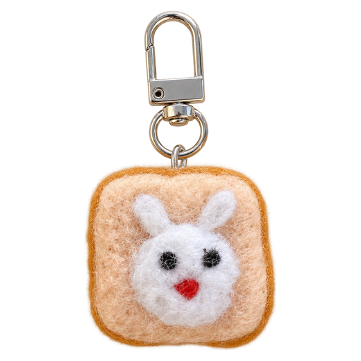 Bunny Toast – Vilten sleutelhanger