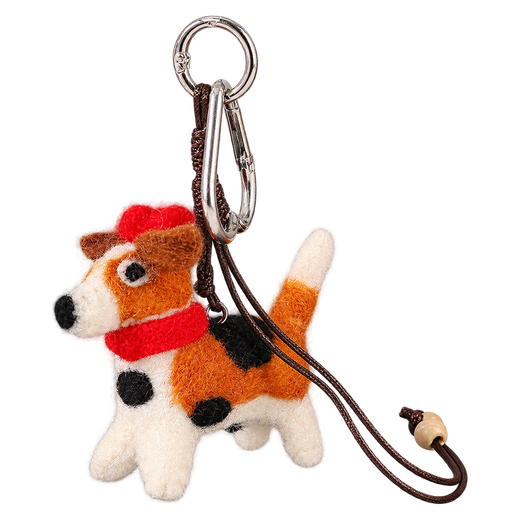 Rascal the Pup – Ciondolo da borsa cane in feltro