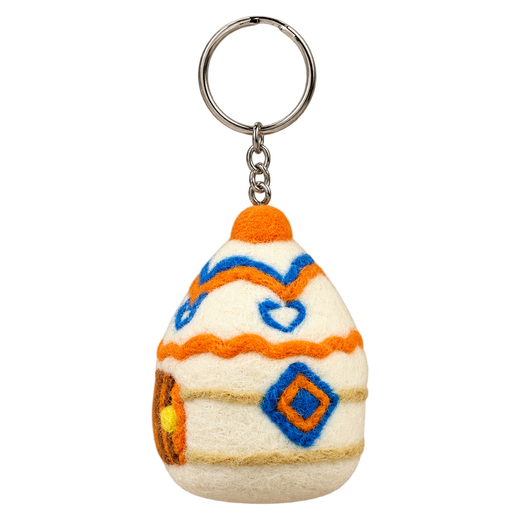 Orange Heart Yurt Charm