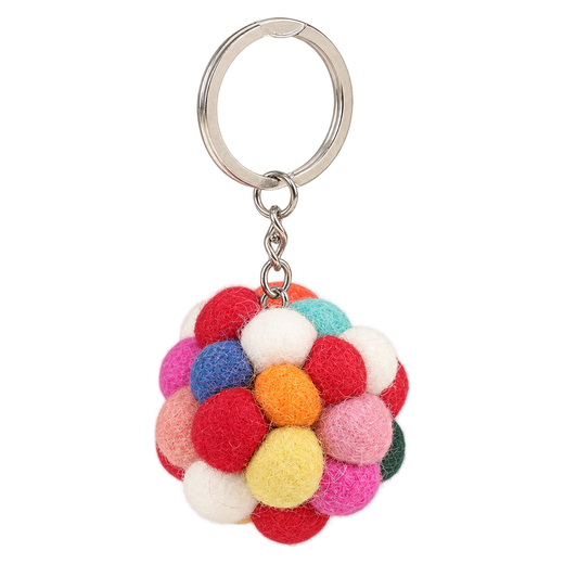 Rainbow Bobble Ball – Portachiavi in feltro