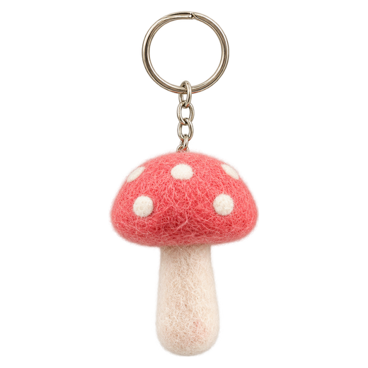 Blossom Toadstool – Colgante de fieltro para bolso