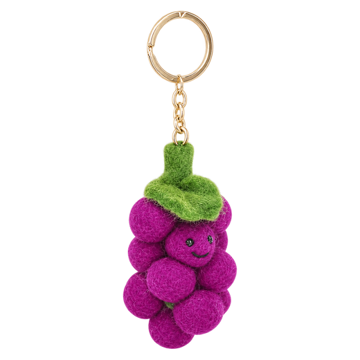 Gigi Grape – Vilten druiven-sleutelhanger