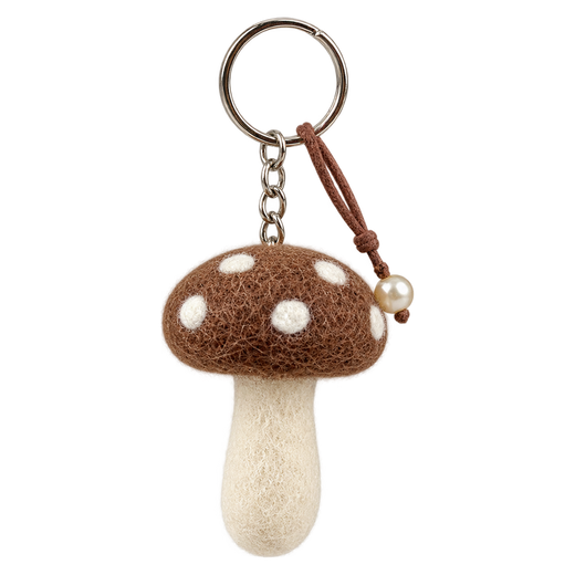 Conker Toadstool – Colgante de fieltro para bolso