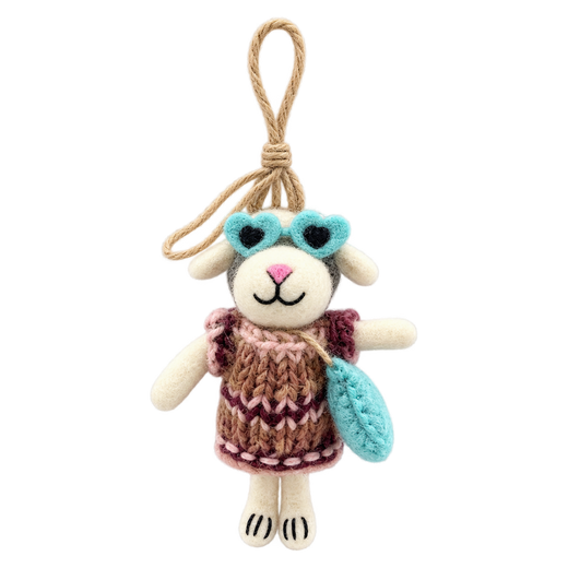 Bramble Sheep – Charm da borsa, pecorella in feltro