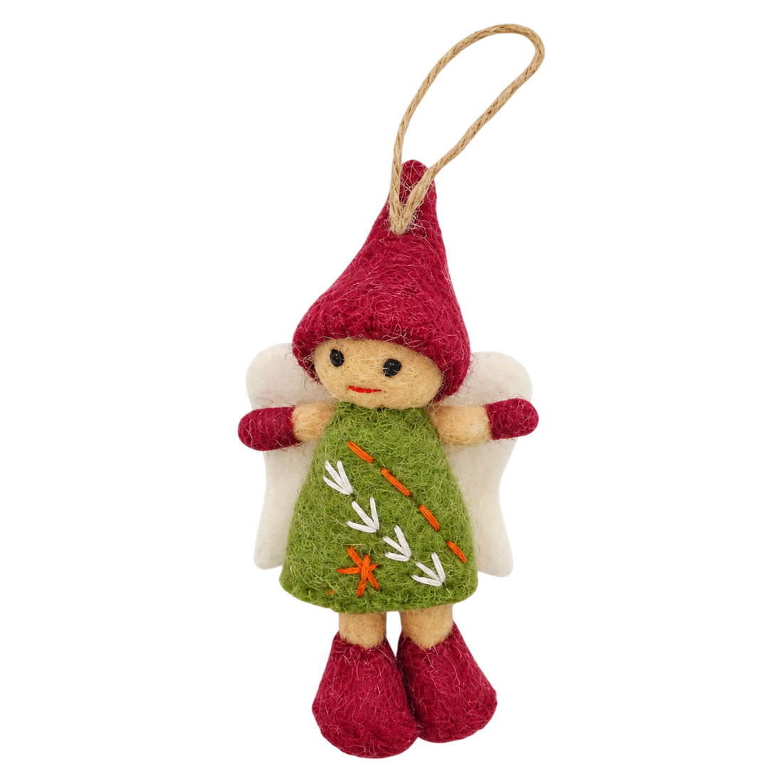 Myrtle the Pixie, felt bag charm with a hanging loop