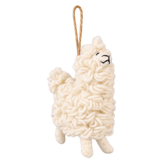 Nimbus the Alpaca – Adorno de alpaca de fieltro