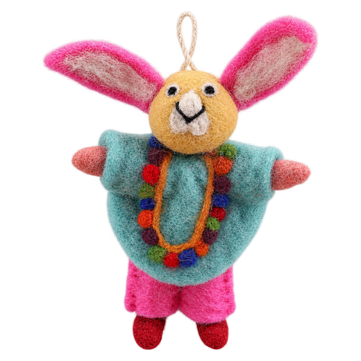 Poncho Bunny in Duck Egg
