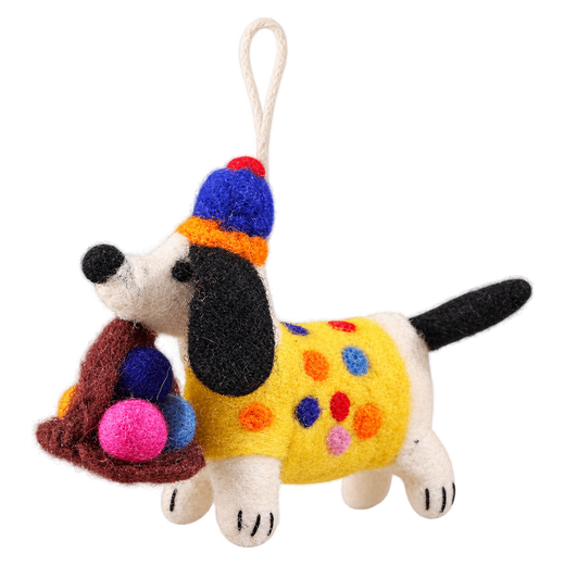 Fetch the Pup – Ciondolo da borsa a cane in feltro