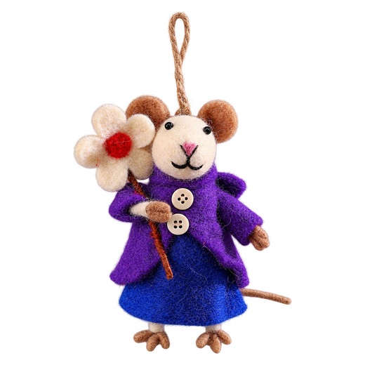 Iris the Mouse – Adorno de ratoncita de fieltro