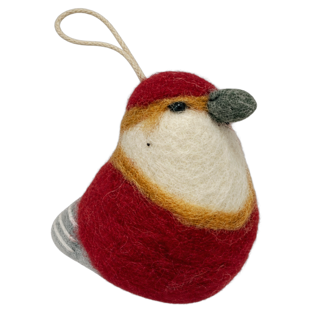 Robin, felt bag charm with a hanging loop