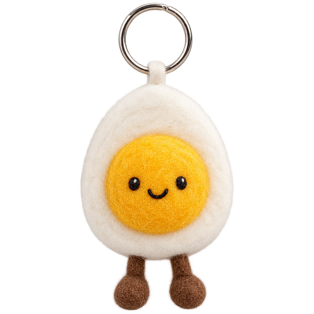 Sunny Egg, needle-felted wool charm