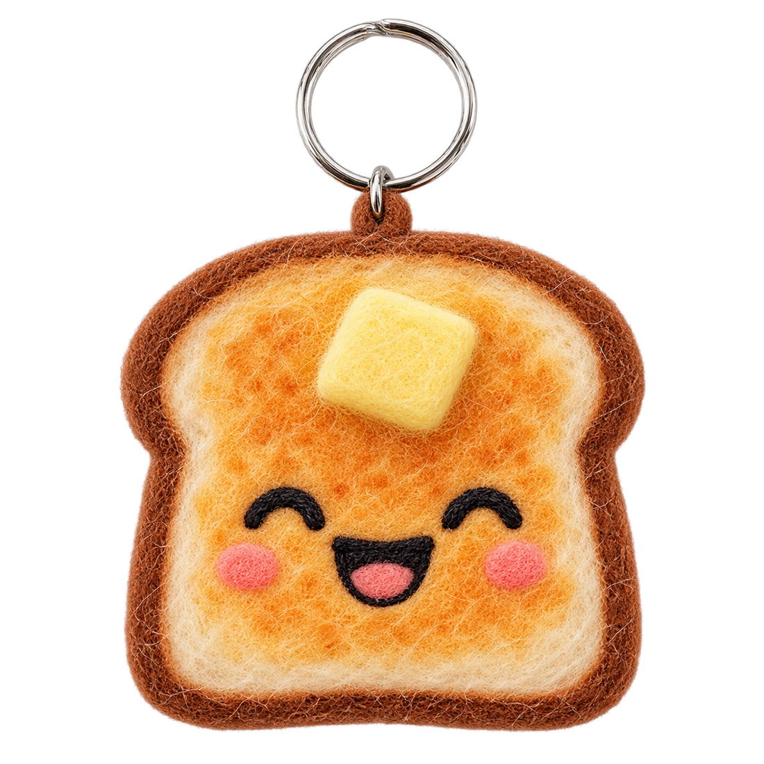 Toasty, needle-felted wool charm